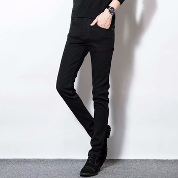 Muške traperice u korejskom stilu, casual, slim-fit, cropped duljine