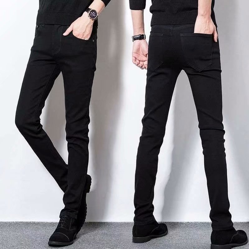 Muške traperice u korejskom stilu, casual, slim-fit, cropped duljine