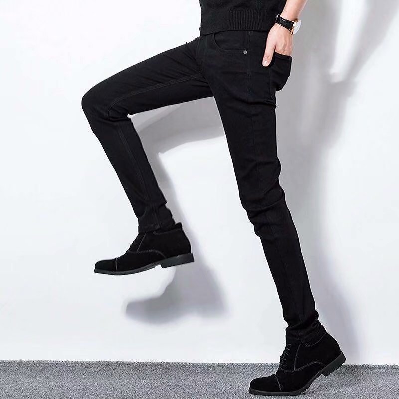 Muške traperice u korejskom stilu, casual, slim-fit, cropped duljine