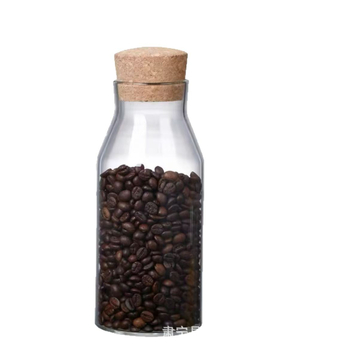 Staklena posuda za skladištenje s drvenim čepom, hermetički zatvarač, 501–800 ml, za napitke, mlijeko, žitarice i hranu