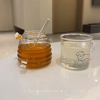 Staklena posuda s poklopcem – borosilikatno staklo, hermetički zatvorena za džem i med, 301–500 ml