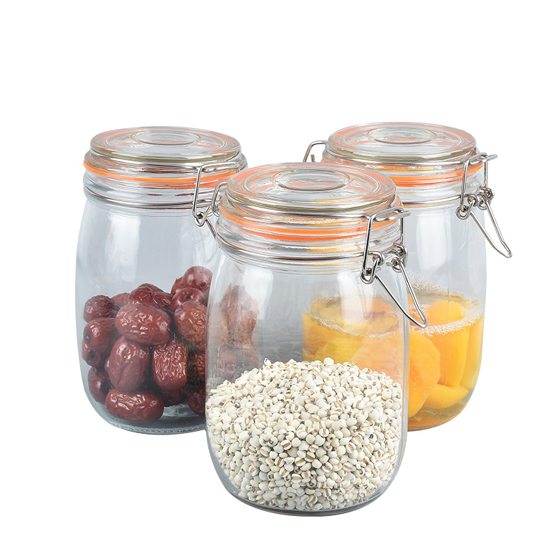 Staklena posuda s čvrstim poklopcem, 500 ml, za džem, kiseli proizvodi i fermentaciju