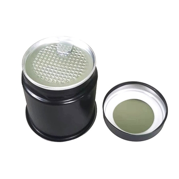 40 g matcha prah u okrugloj metalnoj kutiji s lakšim otvaranjem poklopca, zavareno metalno spremište za čaj