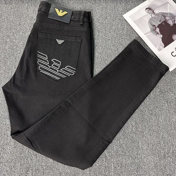 2025 visokokvalitetne muške traperice Black Eagle, svestrani slim-fit s ravnim krojem, za svakodnevnu upotrebu