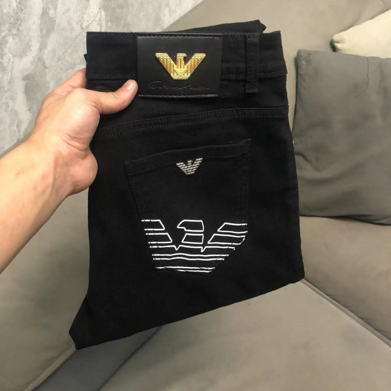2025 visokokvalitetne muške traperice Black Eagle, svestrani slim-fit s ravnim krojem, za svakodnevnu upotrebu
