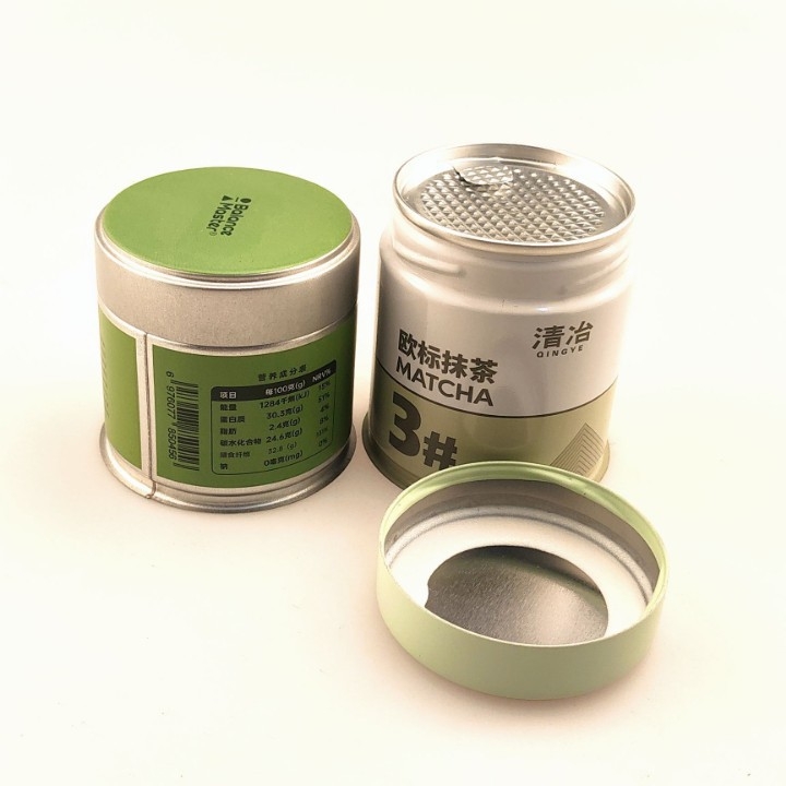 50 g Matcha praha u metalnoj limenci s lako otvarajućim poklopcem, prilagodljiva kutija za čaj