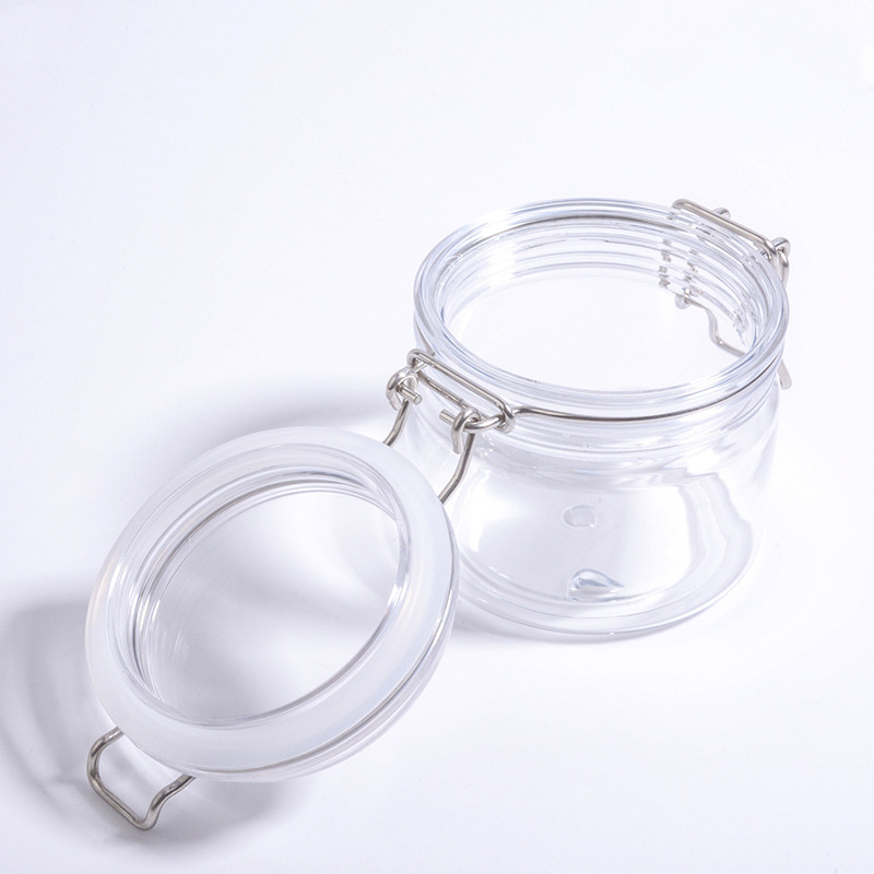Кръгъл PET буркан за козметика с капак, 220 ml, плътно запечатан, за маски и кремове