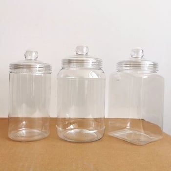 Prozirna plastična staklenka za bombone, staklenka za bombone i spremnik za pohranu, kapacitet 850 ml / 1300 ml / 1350 ml, model M059