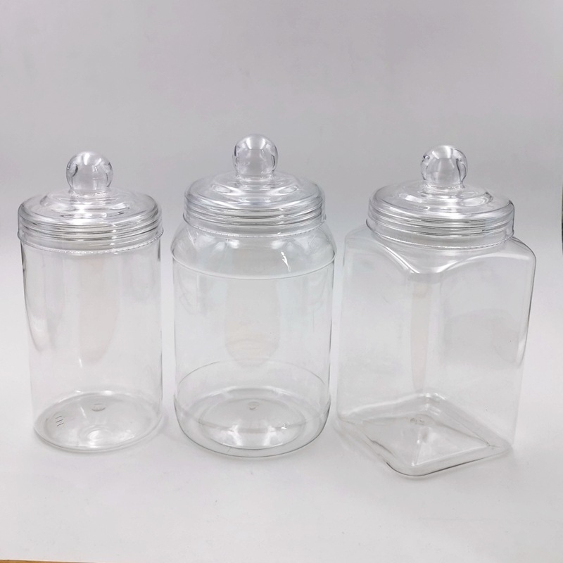 Prozirna plastična staklenka za bombone, staklenka za bombone i spremnik za pohranu, kapacitet 850 ml / 1300 ml / 1350 ml, model M059