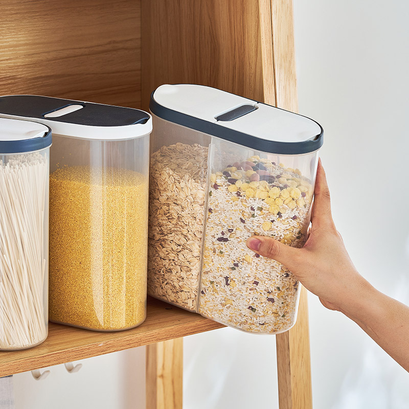 Zatvoreni spremnik za žitarice s dijelom, plastična posuda za pohranu hrane, kapacitet 3,1–4 l