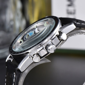 Muški višefunkcijski kvarcni sat s chronografom i kalendarom, analogni prikaz s brojkama, sportski stil, promjer brojčanika 40,5 mm, kućište od legure, remen od nehrđajućeg čelika