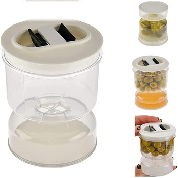 Posuda za kiseli krastavac sa suhim i mokrim odjeljivanjem i dizajnom nalik pijeskovom satu, odvajanje soka i hrane, vodeni filtrator, 300–500 ml