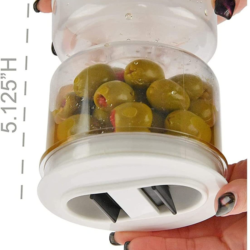Posuda za kiseli krastavac sa suhim i mokrim odjeljivanjem i dizajnom nalik pijeskovom satu, odvajanje soka i hrane, vodeni filtrator, 300–500 ml