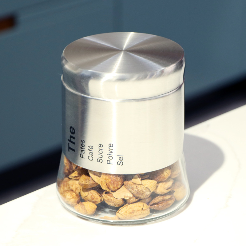 Staklene posude za pohranu s hermetičkim poklopcima, prozirne kuhinjske posude, kapacitet 800-1000 ml, četverodijelni set