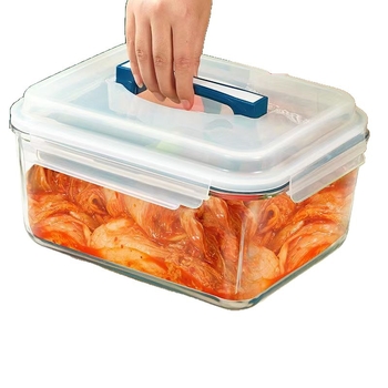 Staklena posuda s poklopcem za kiselo povrće, posuda za skladištenje hrane, hladnjak, kapacitet 300 ml