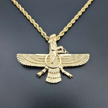 Falava Wing God privjesak – hip-hop stil, geometrijski muški lančić