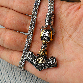 Thorov privjesak od titanijskog čelika – Viking vintage, unisex