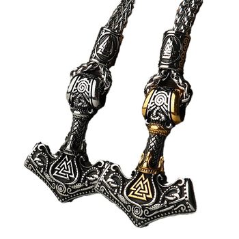 Thorov privjesak od titanijskog čelika – Viking vintage, unisex
