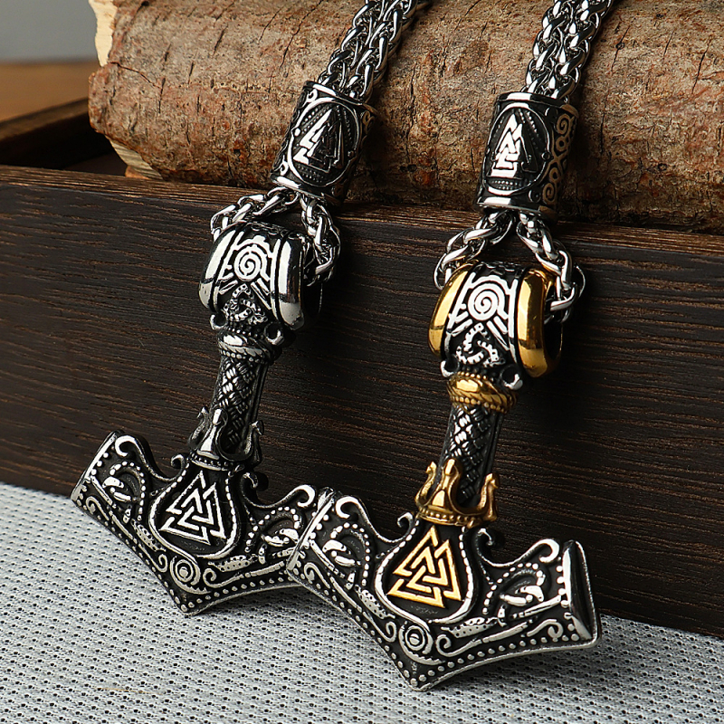 Thorov privjesak od titanijskog čelika – Viking vintage, unisex