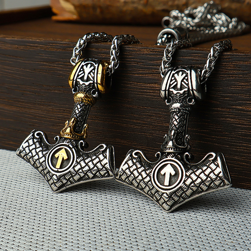 Thorov privjesak od titanijskog čelika – Viking vintage, unisex
