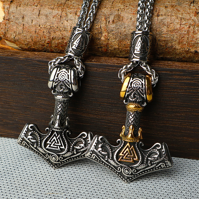 Thorov privjesak od titanijskog čelika – Viking vintage, unisex