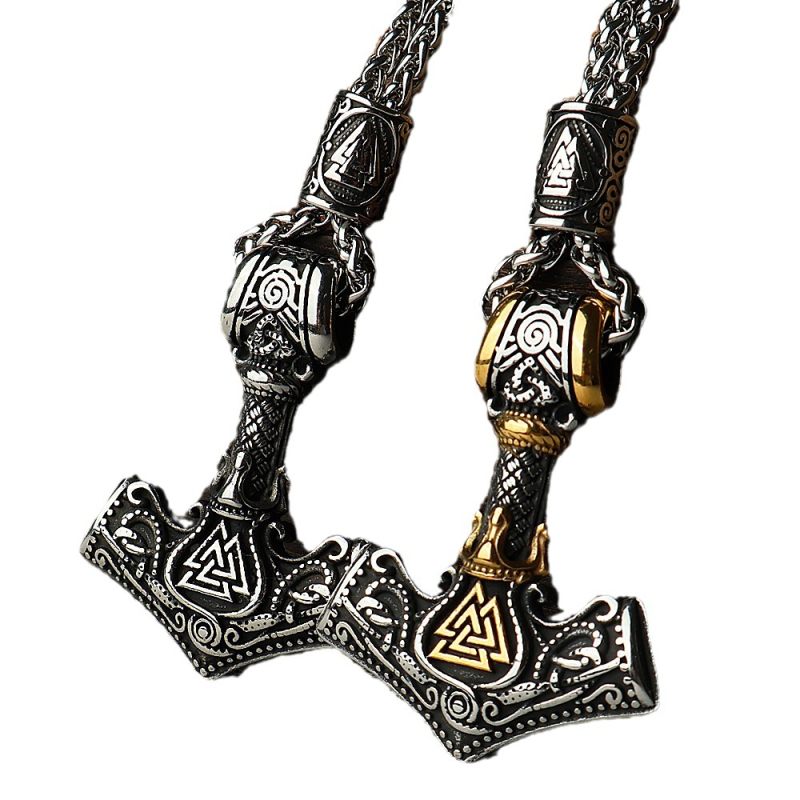Thorov privjesak od titanijskog čelika – Viking vintage, unisex