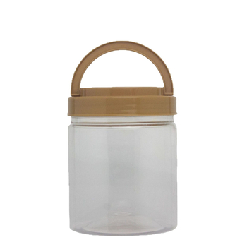 500 ml Κυκλικό PET Μπουκάλι Μελιού με Ευρύ Στόμιο, Διαφανές Σφραγισμένο Δοχείο