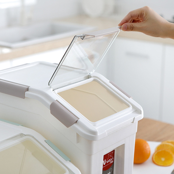Plastični spremnik za rizu za kućnu upotrebu, japanskog stila, otpornost na vlagu i štetočine, kapacitet 12 kg, s automatskim mjerenjem