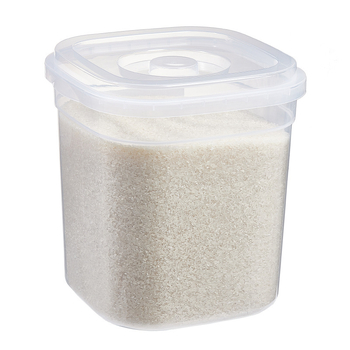 Posuda za skladištenje riže za kućnu upotrebu, otporna na vlagu, zatvara se, protiv insekata, PP plast, prehrambene kvalitete, kapacitet 5-6 L