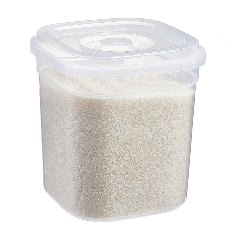 Posuda za skladištenje riže za kućnu upotrebu, otporna na vlagu, zatvara se, protiv insekata, PP plast, prehrambene kvalitete, kapacitet 5-6 L