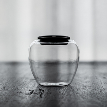 Staklena posuda za čaj s poklopcem od ebenovog drveta, zaptiven, proziran spremnik za čaj i suho voće.