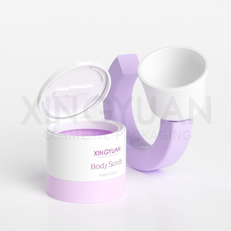 Vymeniteľná fľaštička na krém s lyžičkou, dvojitá konštrukcia, flip uzáver, prázdny kozmetický pohár (100 ml, 150 ml, 200 ml)