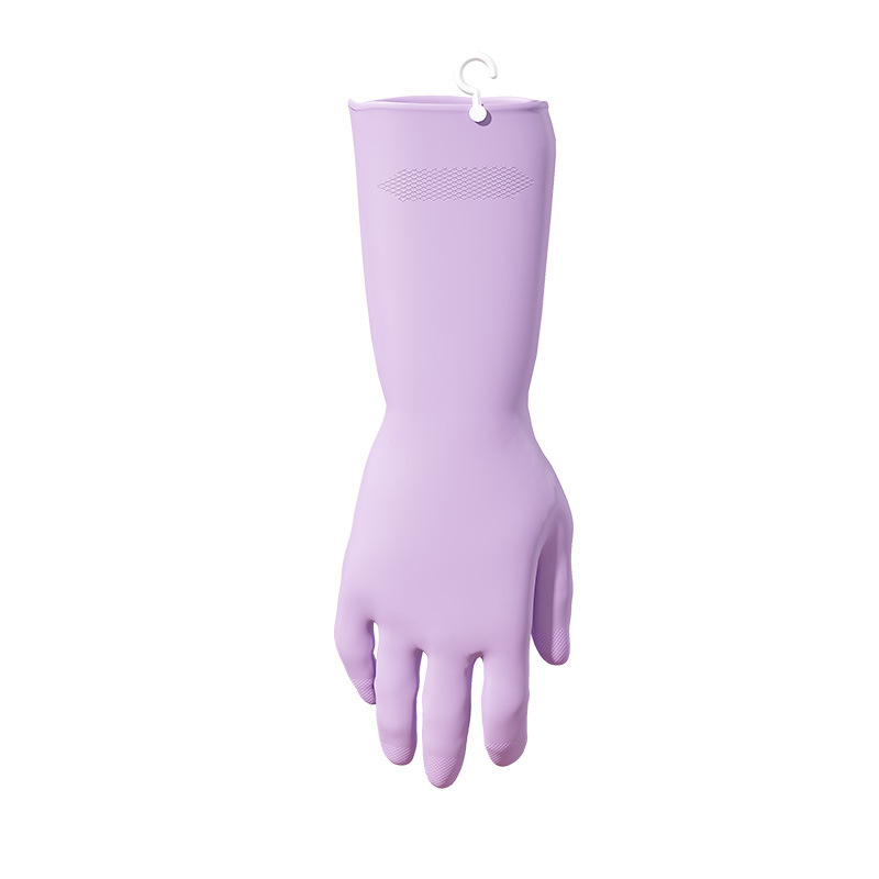 Latex rukavice za kućanstvo, vodonepropusne i izdržljive, duljine 34 cm, pogodne za pranje posuđa, povrća i rublja.
