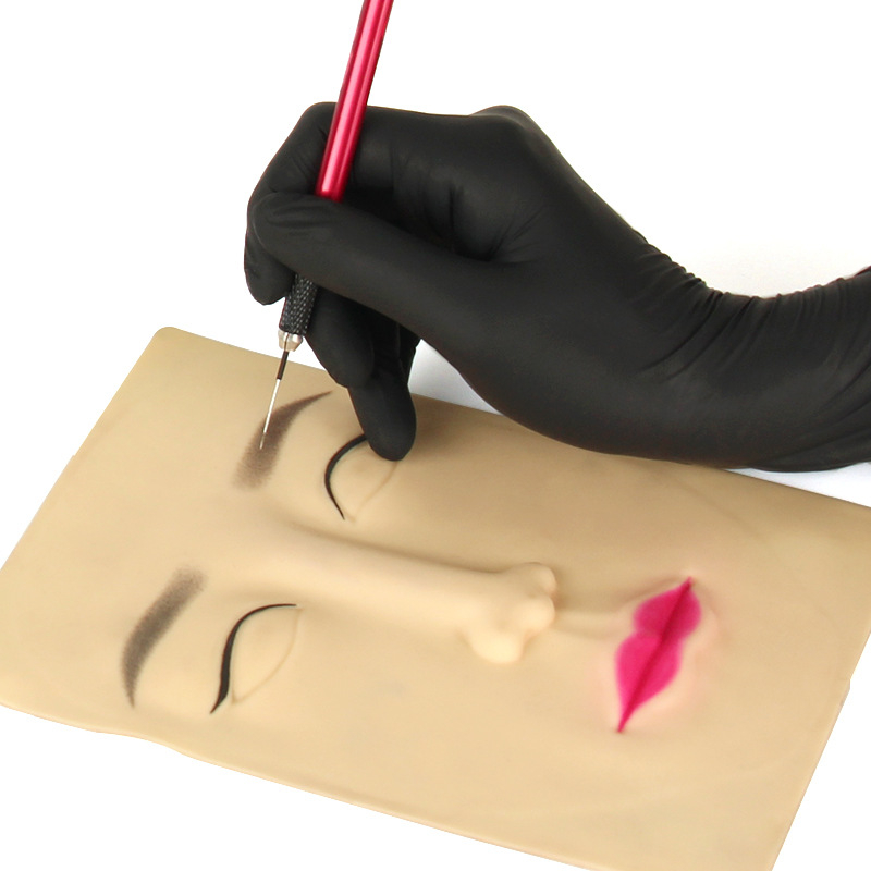 Jednokratne zaštitne rukavice crne latex rukavice za polupermanentni makeup, 50 kom