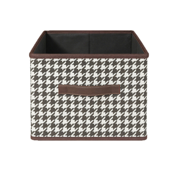 Kutija za pohranu s uzorkom houndstooth, kućni organizator odjeće, sklopiva, kapacitet 22 L