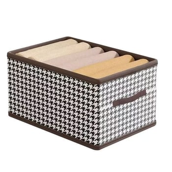 Sklopiva kutija za odlaganje odjeće s houndstooth uzorkom, višeslojni organizator garderobe