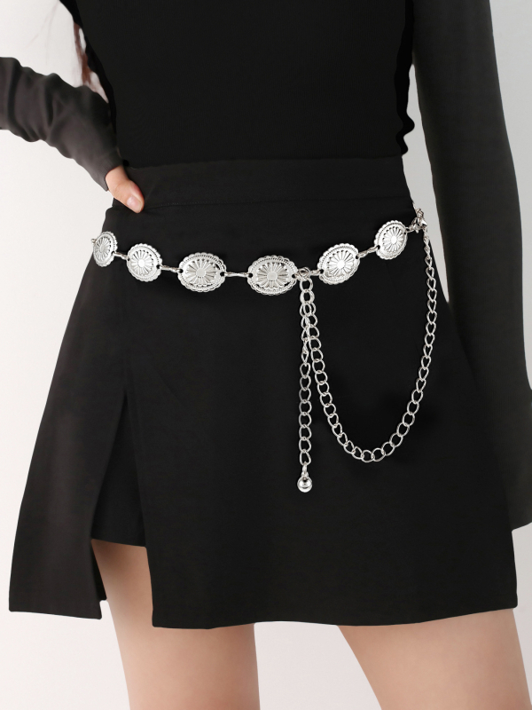 Retro metalni lančani pojas za struk za žene, dekorativan i svestran za haljine, odijela i Hanfu