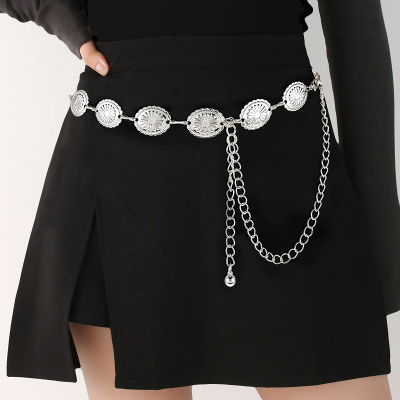 Retro metalni lančani pojas za struk za žene, dekorativan i svestran za haljine, odijela i Hanfu