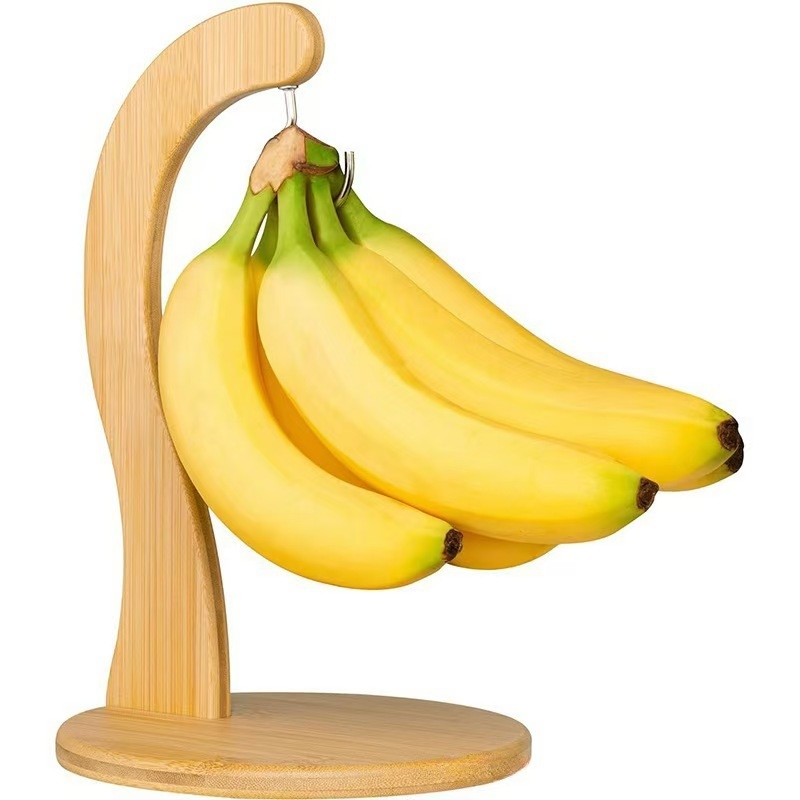 Minimalistički bambus držač za banane s kukom, za kuhinjski stol