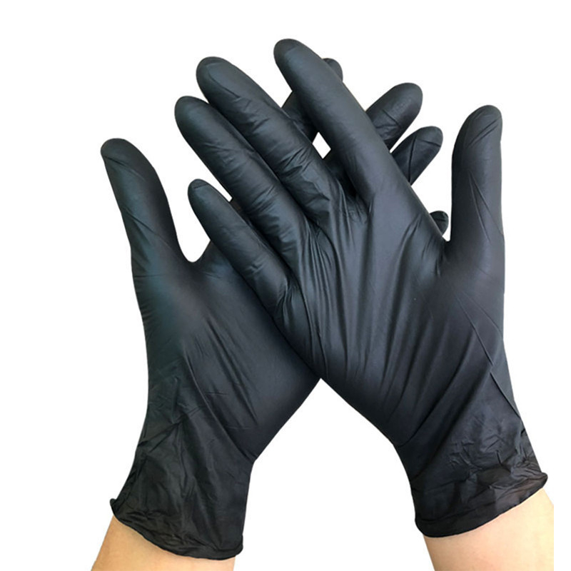 Jednokratne crne sintetičke kompozitne rukavice, modificirani nitril, za ljepotu, salon i tetoviranje obrva, mekano pristajanje, latex