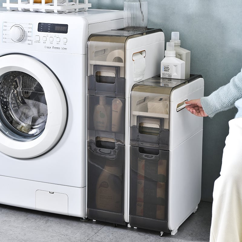 Uski ormar za pohranu s 4 razine i ladicama — za kupaonicu, kuhinju i dnevni boravak