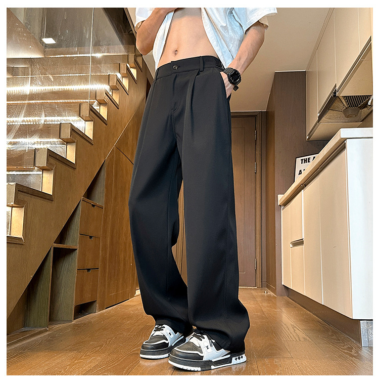 Ανδρικά παντελόνια dress casual υψηλής ποιότητας – Άνοιξη/Φθινόπωρο 2025, επιμηκυμένος μήκος, ρευστή γραμμή, άνετο ίσιο κόψιμο