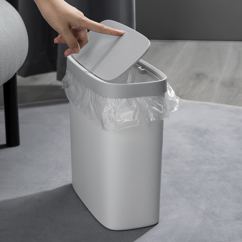 Koš za otpad 7L bez poklopca, za kućnu upotrebu, kupaonicu i spavaću sobu — moderni minimalistički cilindrični plastični koš