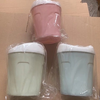 Mini stolna kanta za smeće s poklopcem, plastična bačvastog oblika za kućnu upotrebu