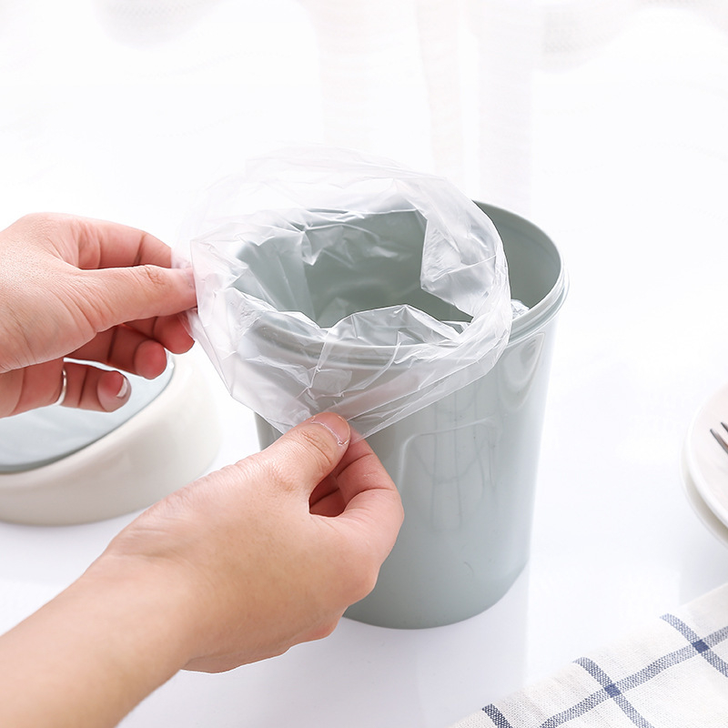 Mini stolna kanta za smeće s poklopcem, plastična bačvastog oblika za kućnu upotrebu