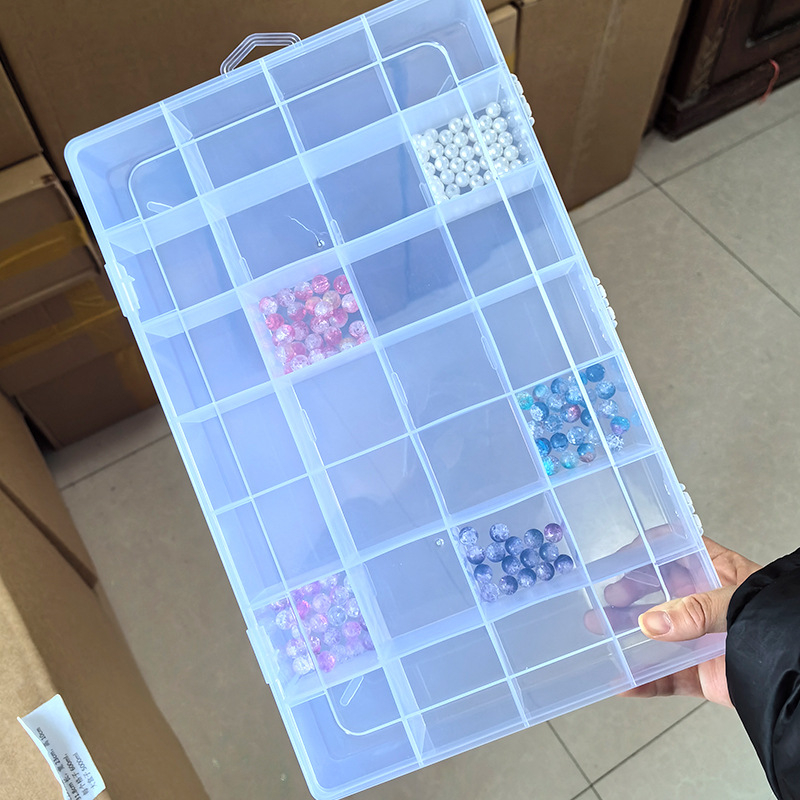 Veliki prozirni organizator za pohranu s 28 pretinaca, za manikuru, nakit i DIY dodatke