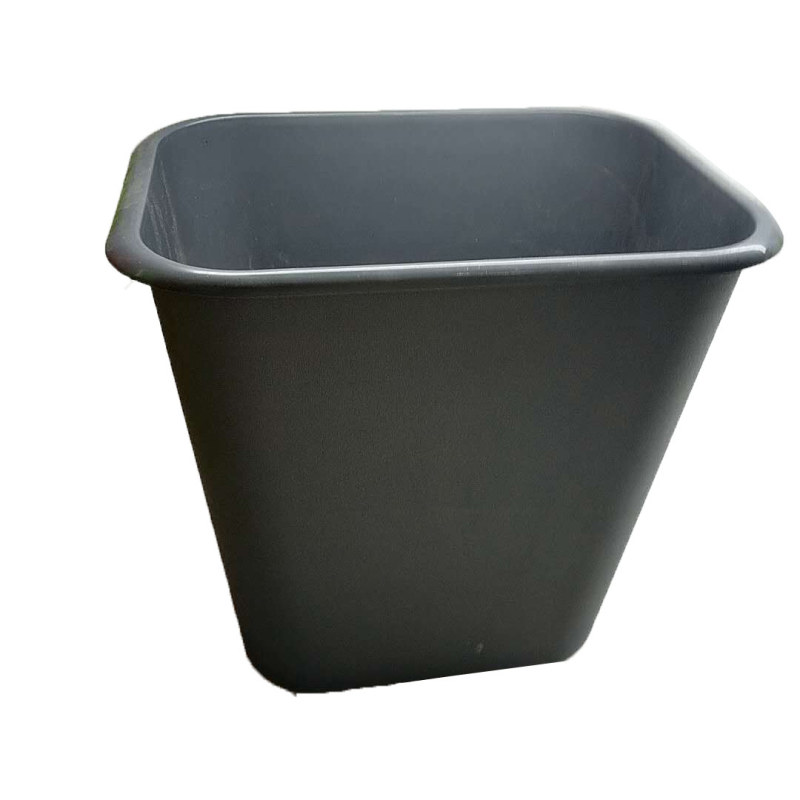 Dvoslojni plastični kanta za smeće, kvadratnog oblika, deblji zidovi, otporan na vatru, bez poklopca, za komercijalnu upotrebu, 6 L