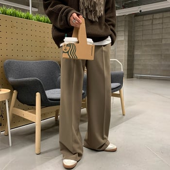 MYQ Casual muške hlače, korejski stil, jesen-zima, ravni kroj, široke hlače