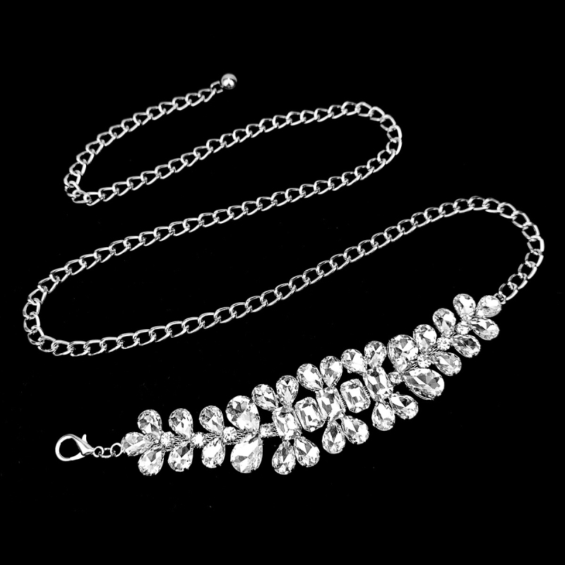 Ženski metalni kaiš s rhinestones – elegantan dodatak za haljine i večernje kombinacije