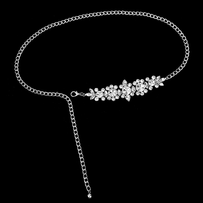 Ženski metalni kaiš s rhinestones – elegantan dodatak za haljine i večernje kombinacije